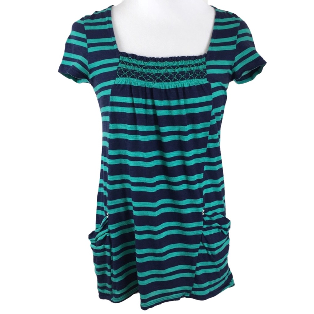 Meadow Rue Anthropologie Medium Eyelet Strip Top